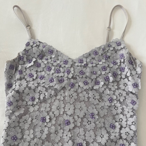 Michael Kors Embellished Corded Lace Ruffle-hem Dress Size XXS - Picture 4 of 6